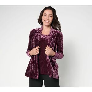 Denim & Co. Women's Top Plus Sz Sweater 3X Make Your Selection: Purple A710047